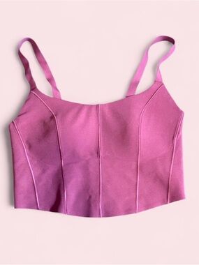 aerie rose red Active Crop Top